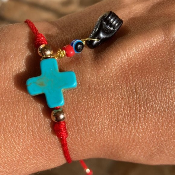 Azabache evil eye 🧿 Cross protection bracelet - Picture 4 of 13